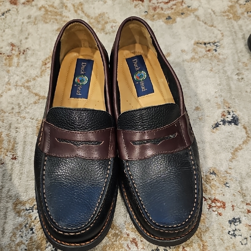 Duck Head Black and Brown Slip-On Loafers